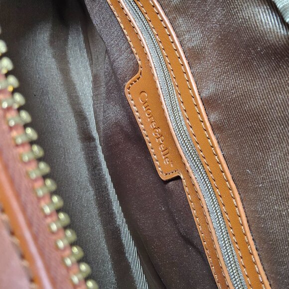 Brand New Cuore & Pelle Cognac Satchel handbag - Picture 4 of 9